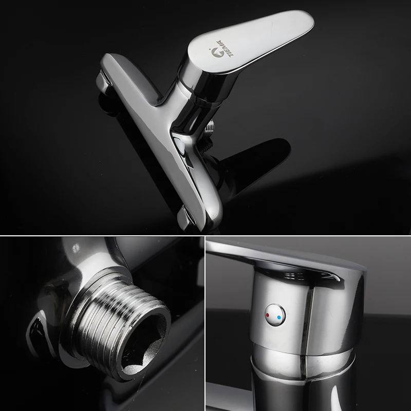 Economic Chrome Single Handle Bathroom Unique Design Wall Mounted Shower Bath & Shower Faucets