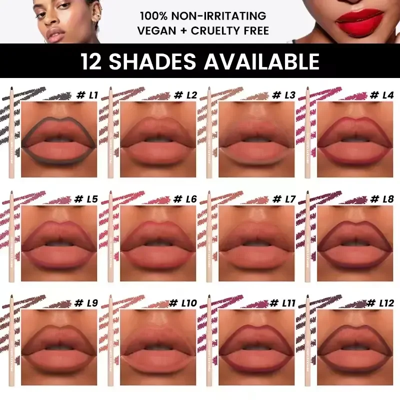 Wholesale OEM Cosmetic Lip Liner Best Selling Long Lasting Waterproof Lip Liner Pencil Private Label Creamy Lipliner