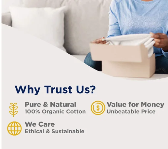 100% Organic Cotton Mineral Twin-Sheets Set, 3-Piece Pure Organic Cotton Long Staple Percale Weave Ultra Soft Best Bedding Sheet