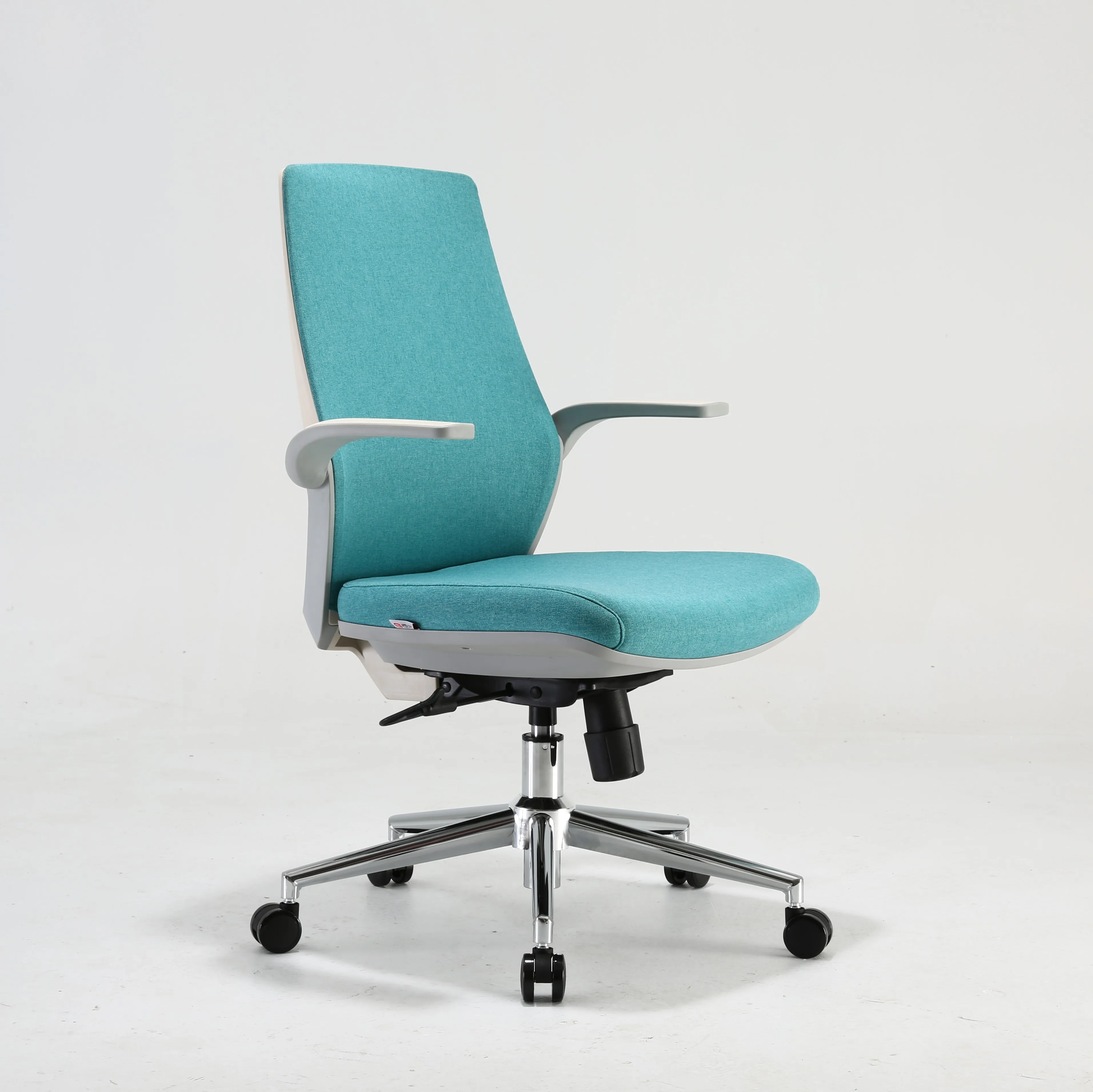 Hot sale cheap swivel chair secretary medium back plastic back office full meash chair screw lift staff chair