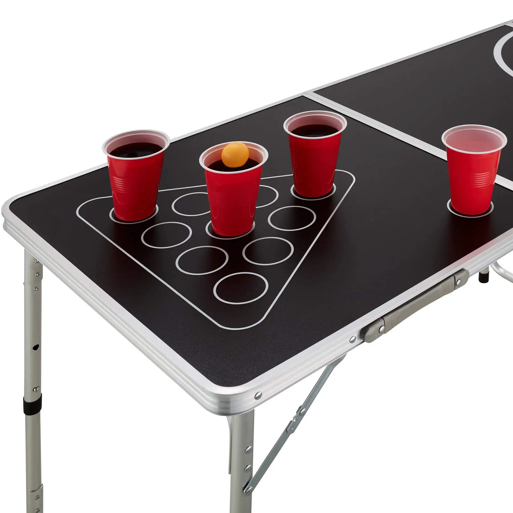 Custom camping party Beer pong table de foldable adjustable Indoor Outdoor 8ft 240cm portable plastic folding Beer pong table