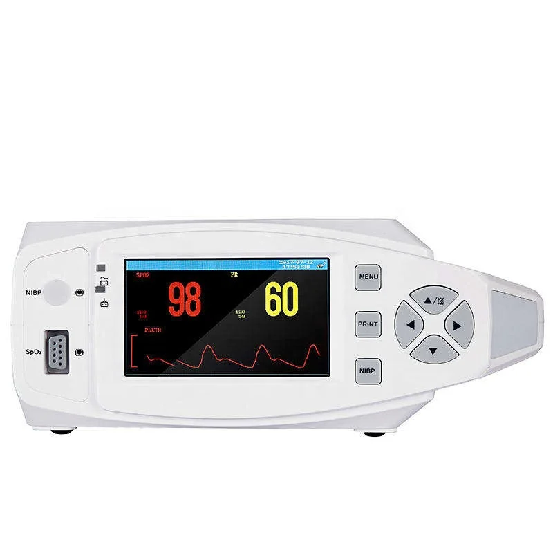 IN-VM5 Animal Use 8 Inch Lcd Six Parameter Pr Ecg Temp Spo2 Nibp Hr Resp Pet Veterinary Patient Monitor