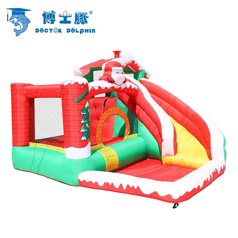 New Holiday Theme Air Candy Decoration Bouncer Slide Inflatable Bounce House Christmas Bouncy Castle