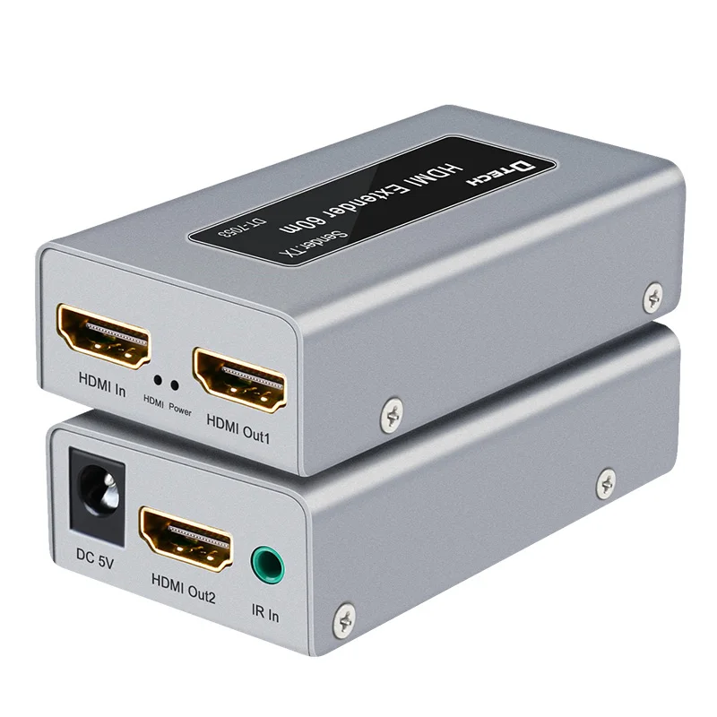 Dtech Extender Hdmi  Single Cat5e/6 Extender 60m Increases IR Infrared Return Function Hdmi Extender