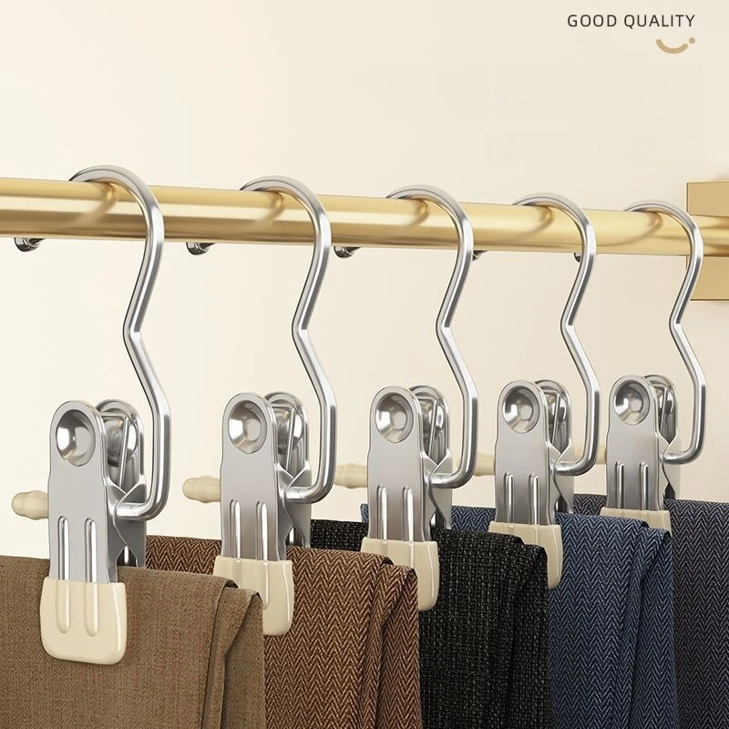 Durable Multi-Purpose Metal Clothespins Laundry Chip Clips Stainless Steel Clothes Clip For Home