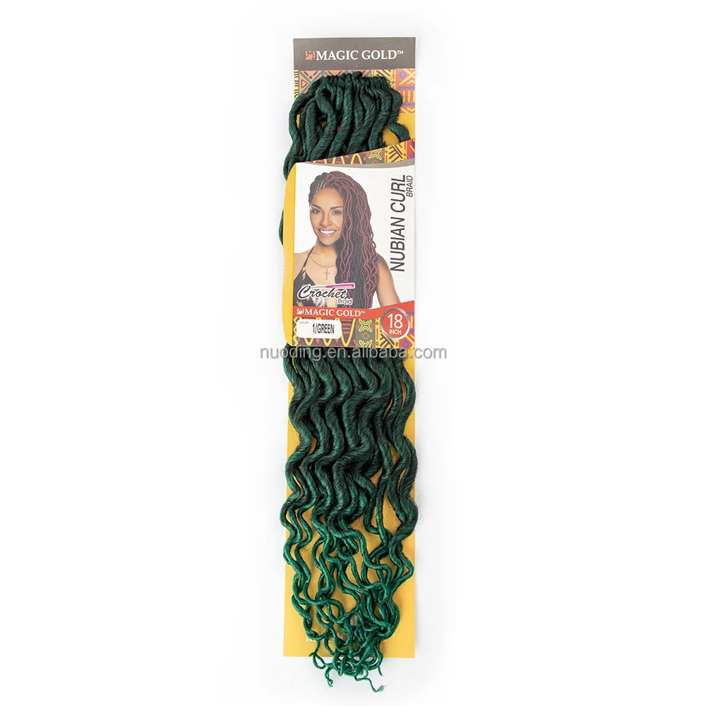 100%kanekalons top supplier magic gold nubian curl soft wavy gypsy locs hair ombre crochet 18 inch wholesale crochet braid hair