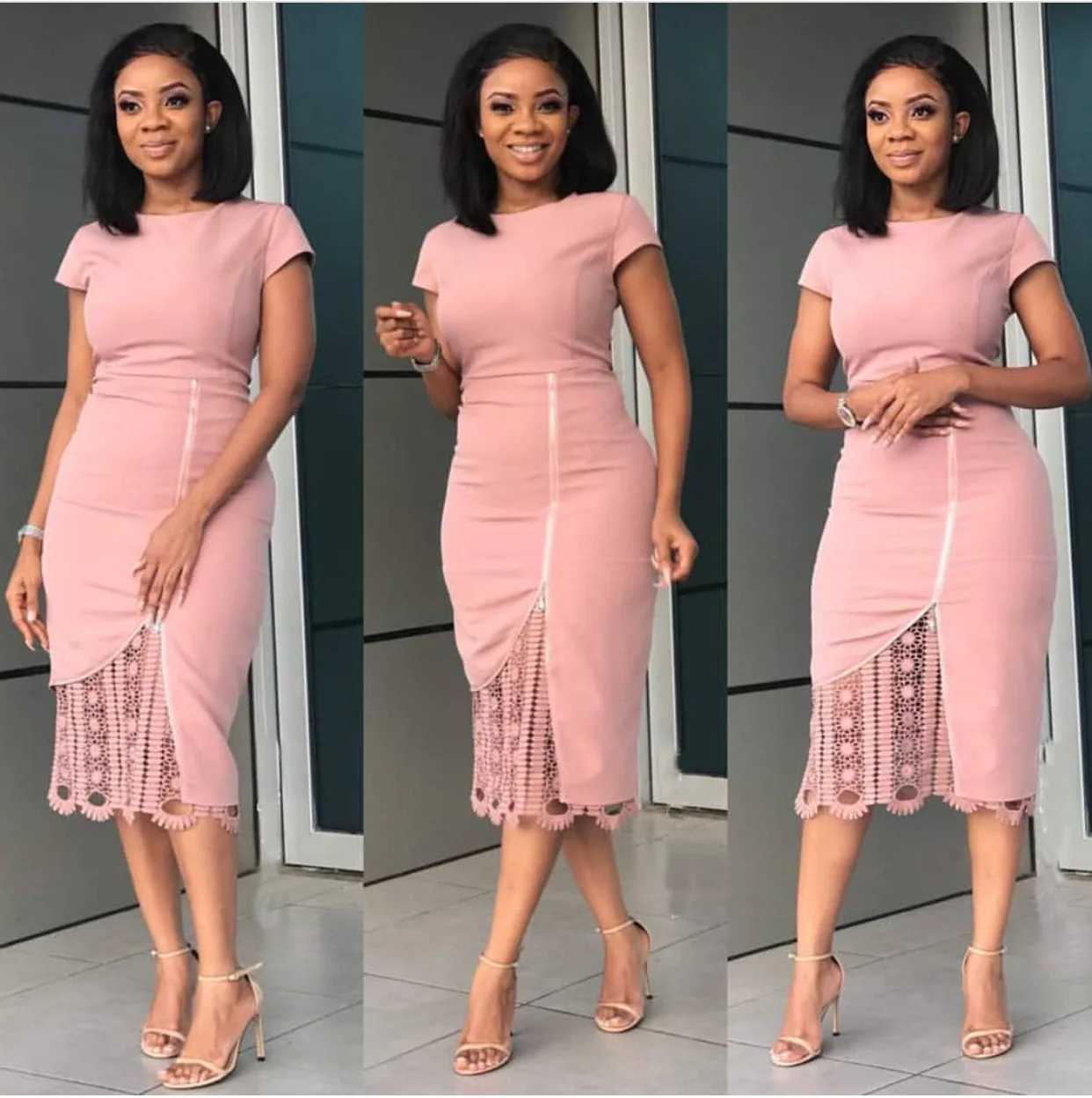 Wholesale Latest Design Women Formal Office Career Pencil Dress One Piece