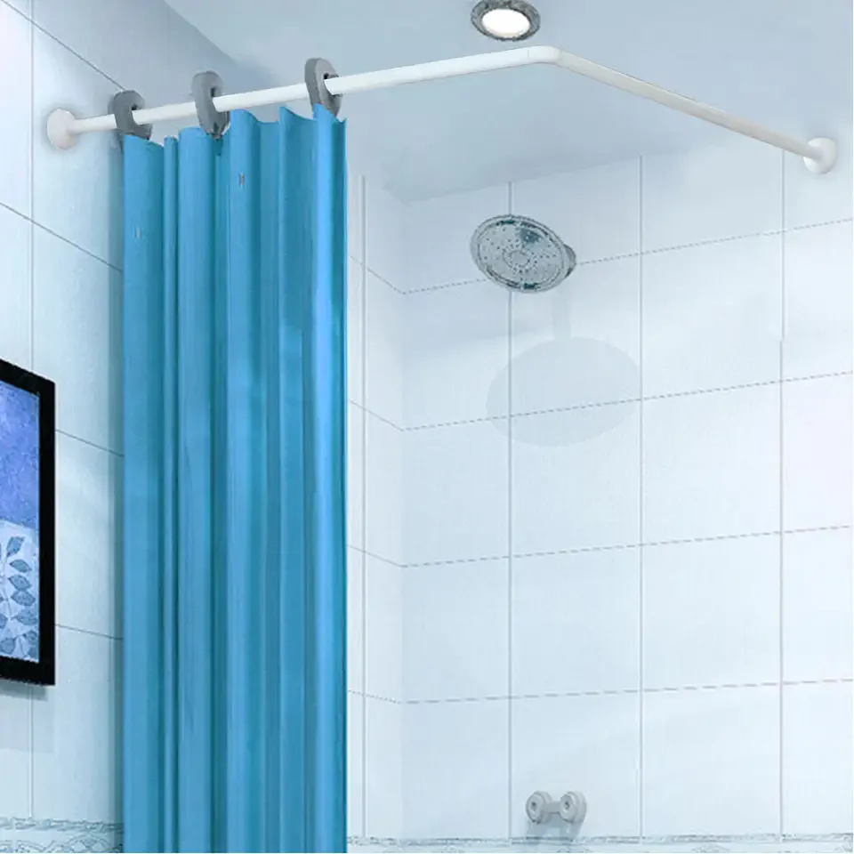 Custom shower curtain rod Adjustable 43-72 Inches Stainless steel extendable bathroom Curved Shower Rod