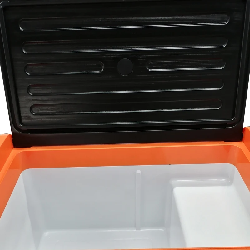 Outdoor 12v 24v Portable Car Mini Fridge and Freezer Compressor R134a French Door Air Cooling Car Refrigerator for Trunk Plastic