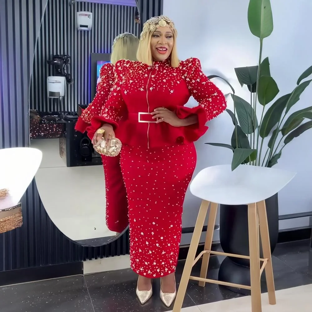 New Design africa clothing Turkish Design african women dress Luxurious Rhine Stone african dresses for women clothing