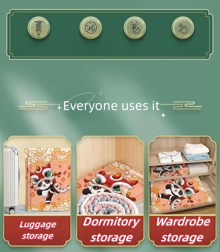 Factory wholesale Vacuum Storage Bags 12 Packs Set with hand Pump