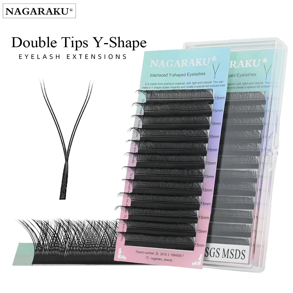 NAGARAKU  shape YY  lashes made volume dark matte trays eyelash extensions