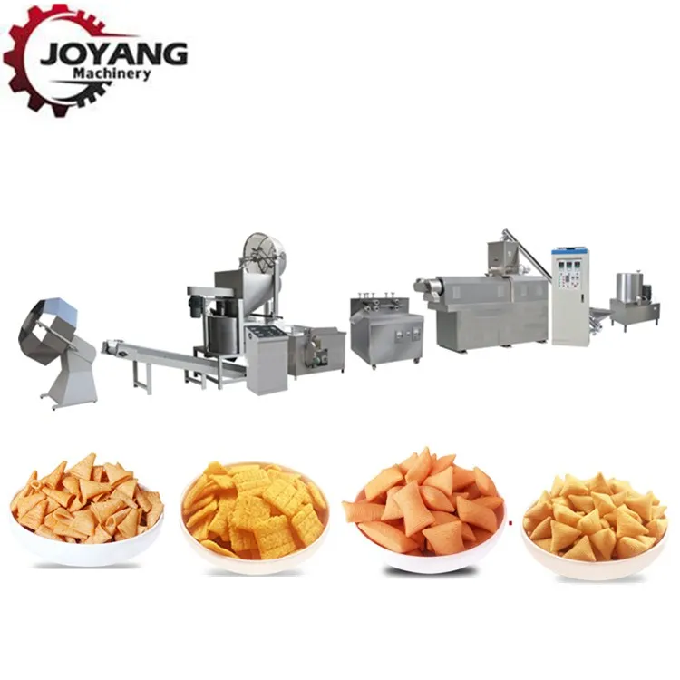 Fried Corn Salad Doritos Tortila Bugles Rice Crust Snacks Fryum Pellets Food Production Line