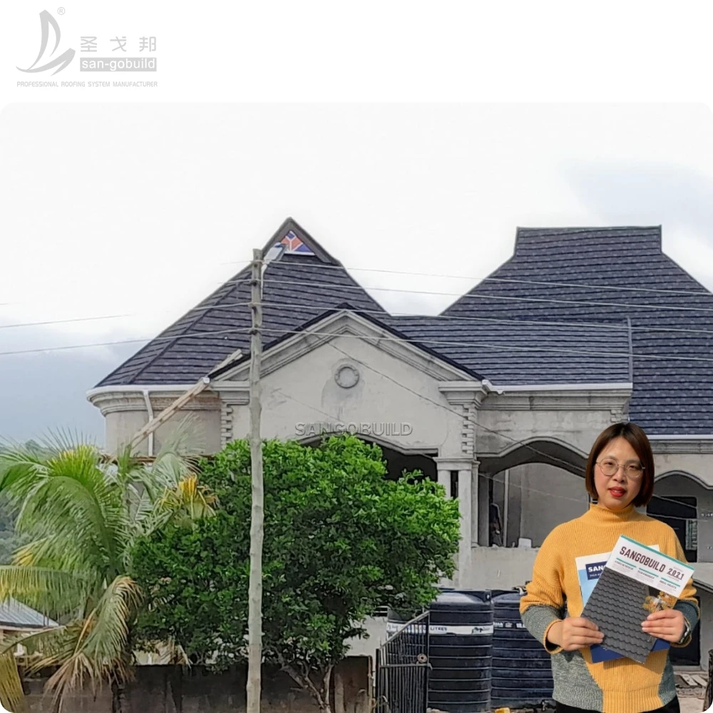 Blue Roof Tiles Aluminium Zinc Stone Coated Roofing Sheet Stone Coated Metal Roofing Sheet