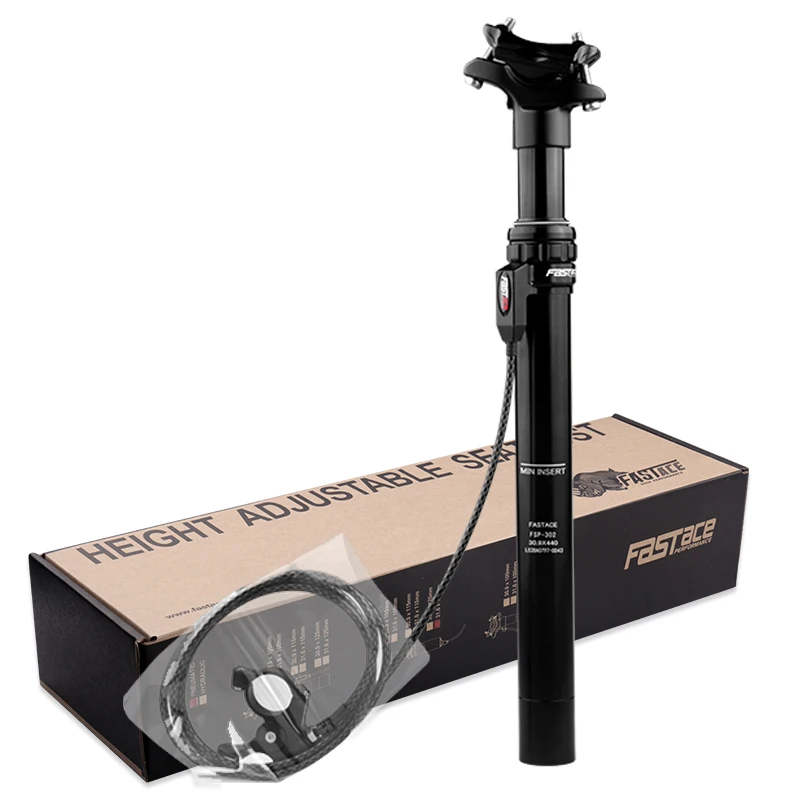 FASTACE Mountain Bike Dropper Seatpost With High Dropper Seatpost Mountain Bike Fsp-301 Upper Black