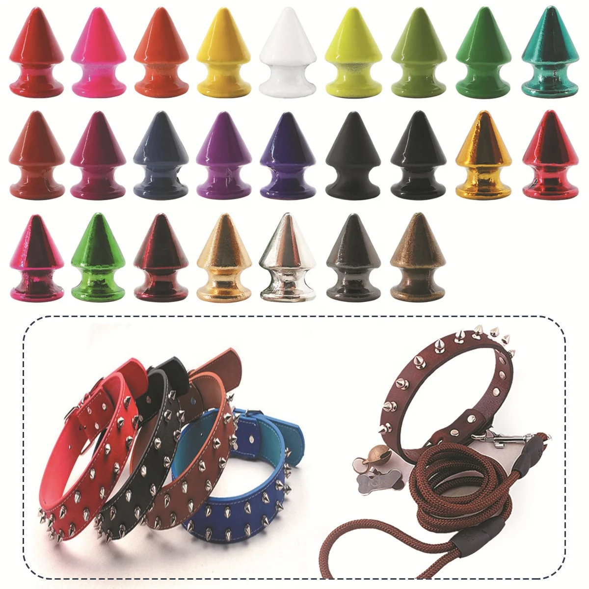 Good Quality Metal Bullet Stud Spike Decorate Garment Punk Garment Rivet For Apparels Shoes Leather Brass Spike Rivet