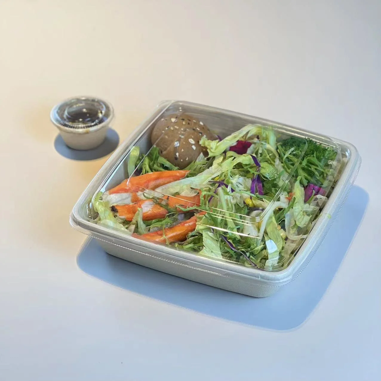 1000ml Single Compartment  Disposable lunch box food salad bento lunch sandwich takeaway box