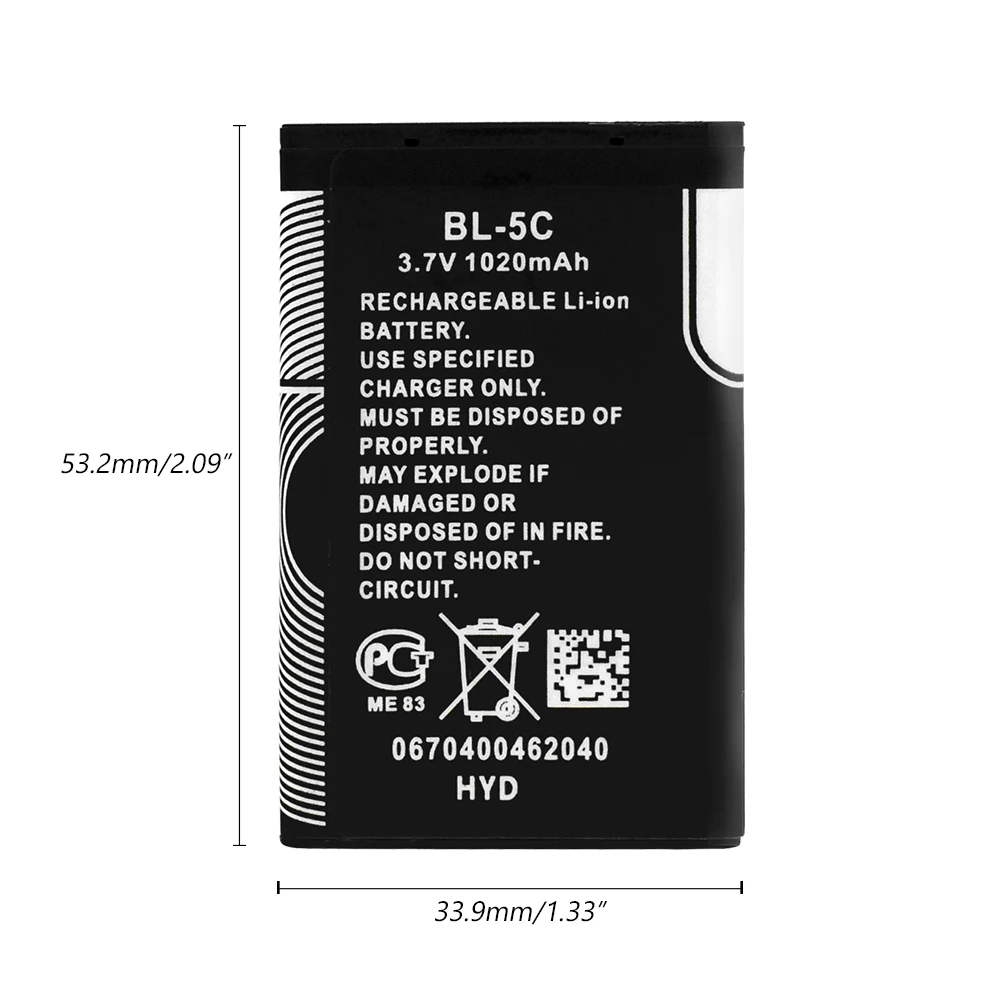 1 шт. BL5C BL-5C BL 5C 3 7 V литий-полимерный аккумулятор телефона для Nokia 1100 1110 1200 1208 1280 1600 2600 2700 3100 3110 5130