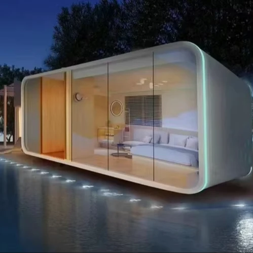 Оптовая продажа контейнерных комнат современные стеклянные дома Apple House для портативный дом
