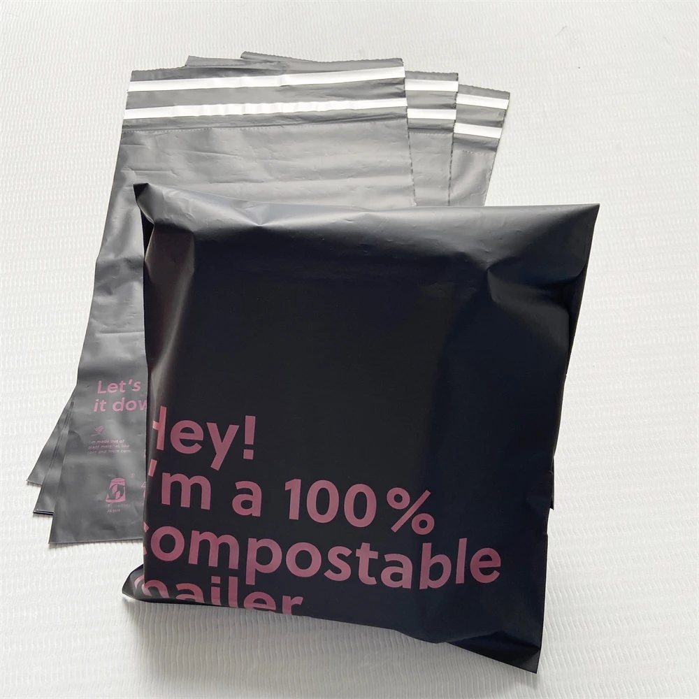 100 Biodegradable Corn Starch Courier Bag Single Tape Clothing Express Mailers Shipping Mailing Bags For Shoes Clothes