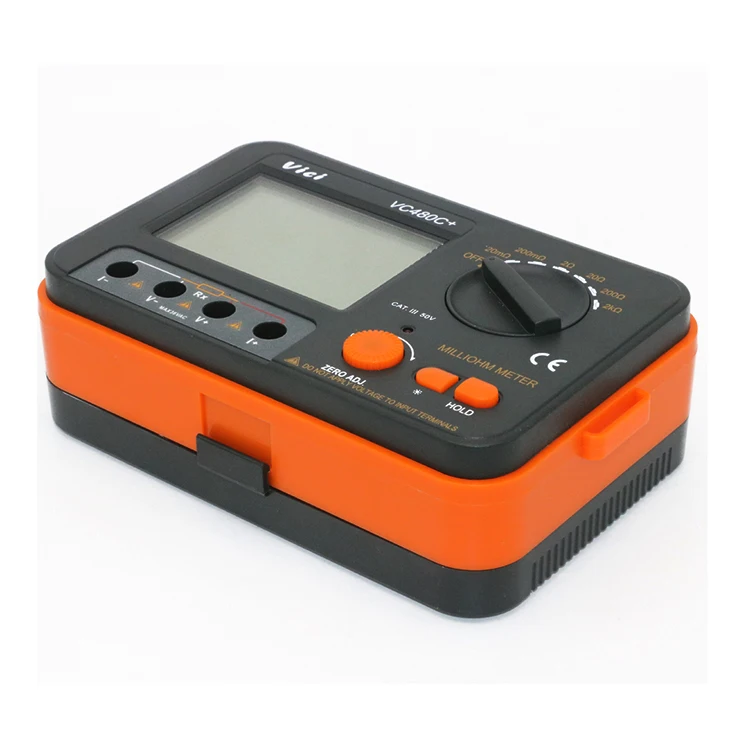 VICI Digital Milliohm Meter VC480C+ DC Low Resistance Tester High Precision Digital Micro Ohmmeter lowest 0.01m ohm