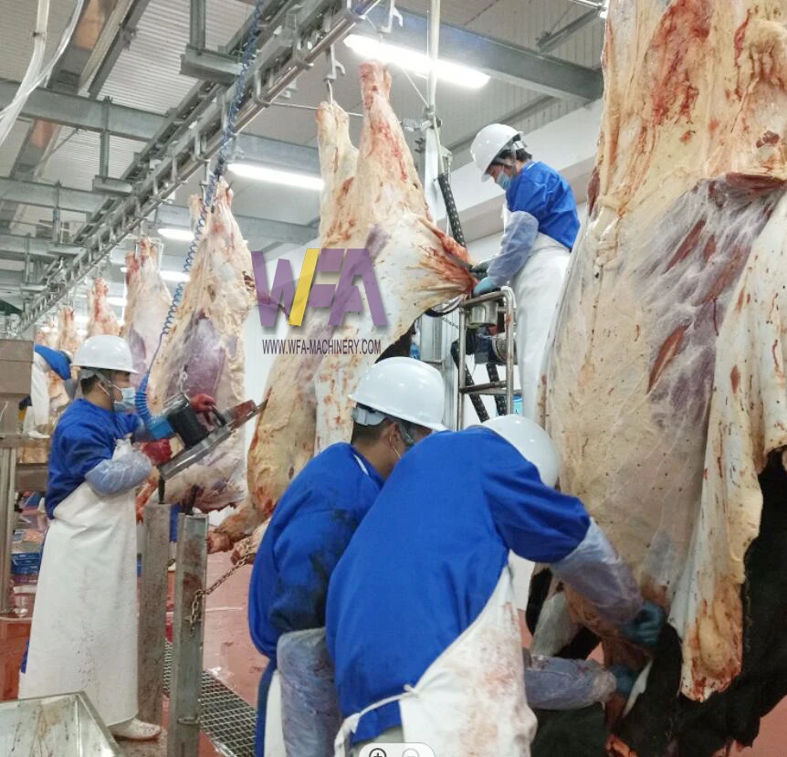 OEM Cattle Slaughtering Equipment Abattoir Machine Carcass Convey Rail Meat Processing Machinery Cow Slaughterhouse Install