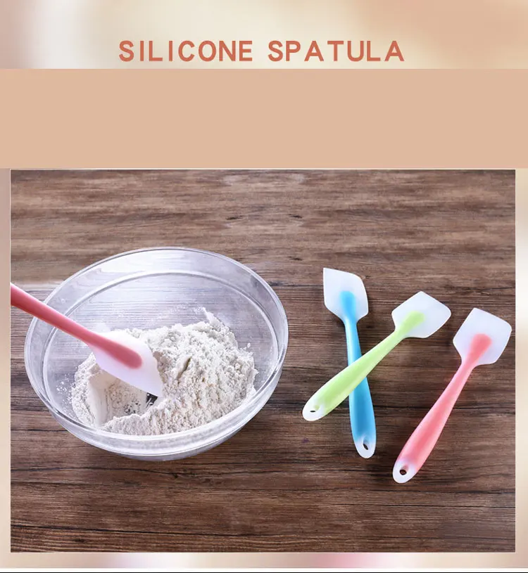 China Manufacturer Stock Baking Tool Cream Scraper Silicone Spatula