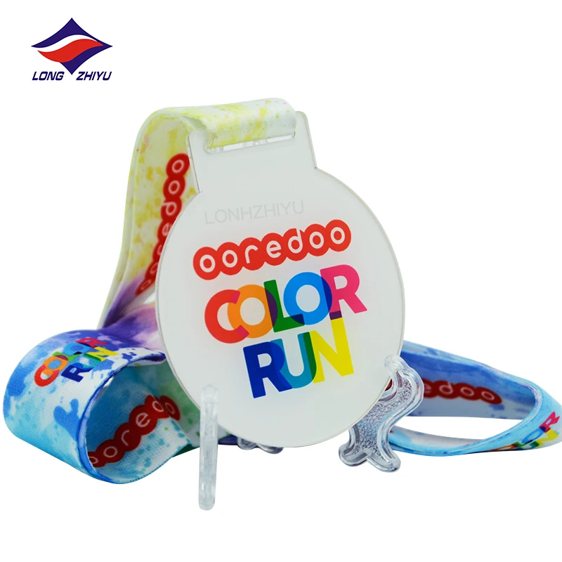 Longzhiyu 15 Years Manufacturer Custom Coin Medals Acrylic Printing Marathon Souvenir Medals Professional producer for medals