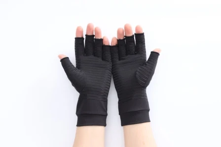 
Eco-friendly Anti-bacteria Copper Ion Fabric Washable Anti Slip Elastic Arthritis Compression Copper Glove 