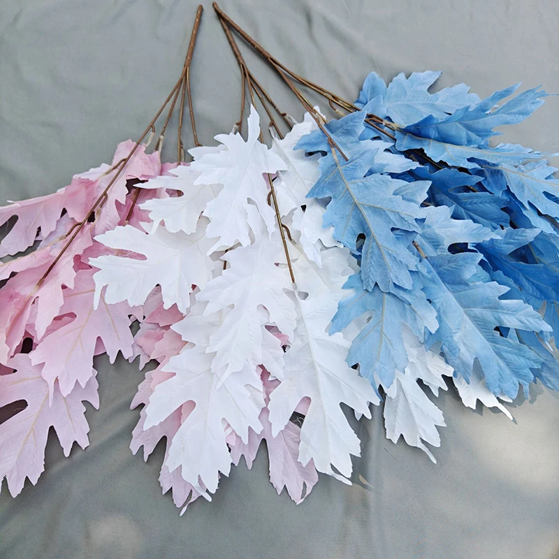 Artificial wall decoration plastic leaf bundle home and office decor simulation tropical leaves greenery artificial leaves bunch