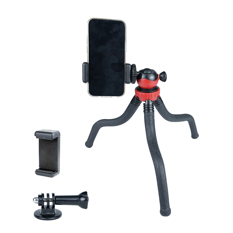 DIGIPOD New Mini Flexible Octopus Action Video for Sports Camera Stand Tripod for Live With Phone holder gopro connector