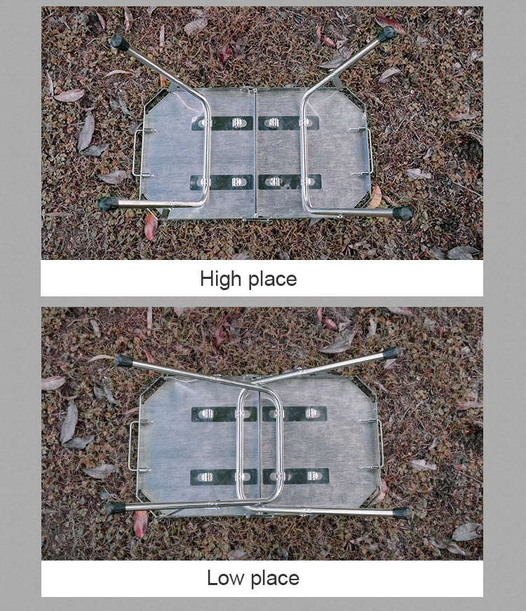 Homful Outdoor Camping Furniture Stainless Steel Portable Folding Glamping Table