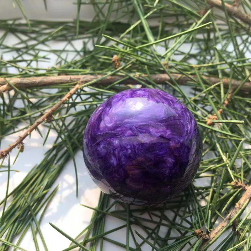 wholesale healing stone charoite sphere purple dragon crystal ball for gift