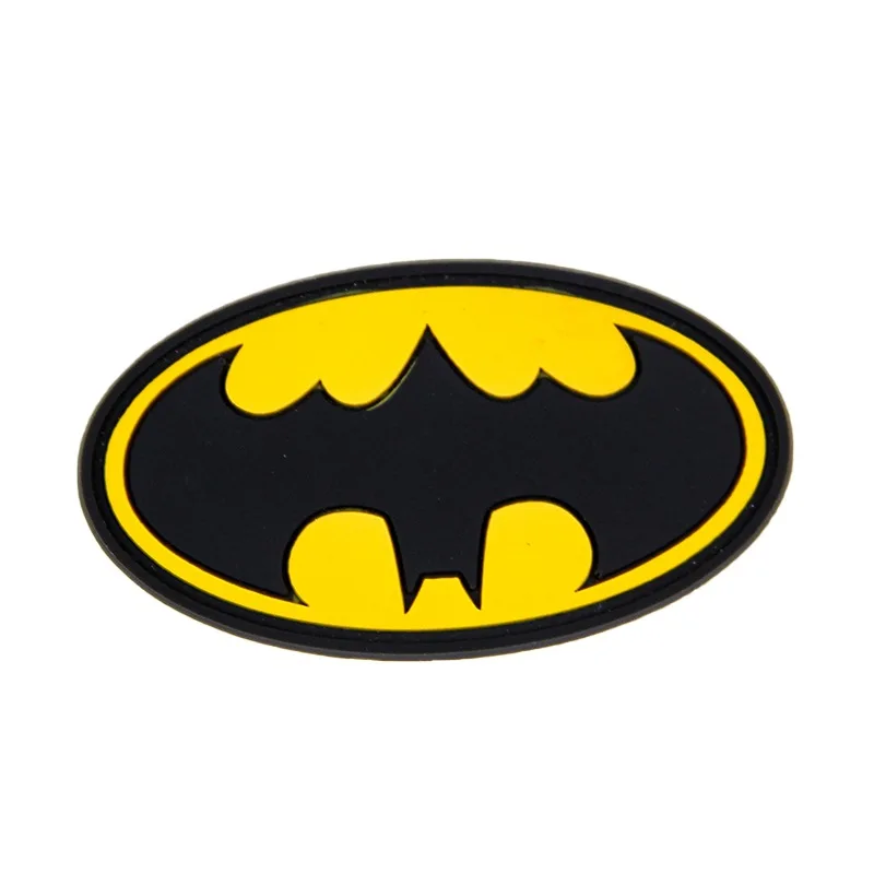 Free sample private round Spider-Man pattern PVC 3 D badge garment label embossed silicone rubber patch for clothing