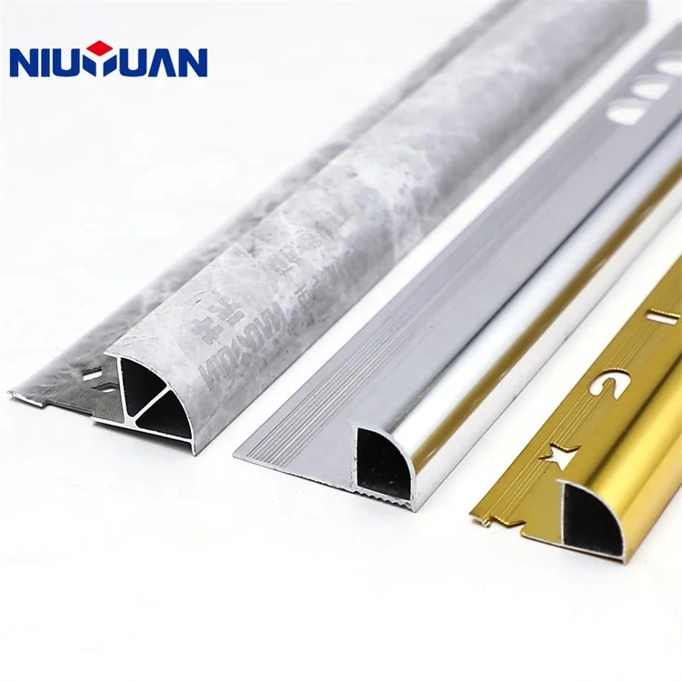 Leading Factory NIUYUAN Custom Aluminum Quarter Round Ceramic Corner Tile Trim