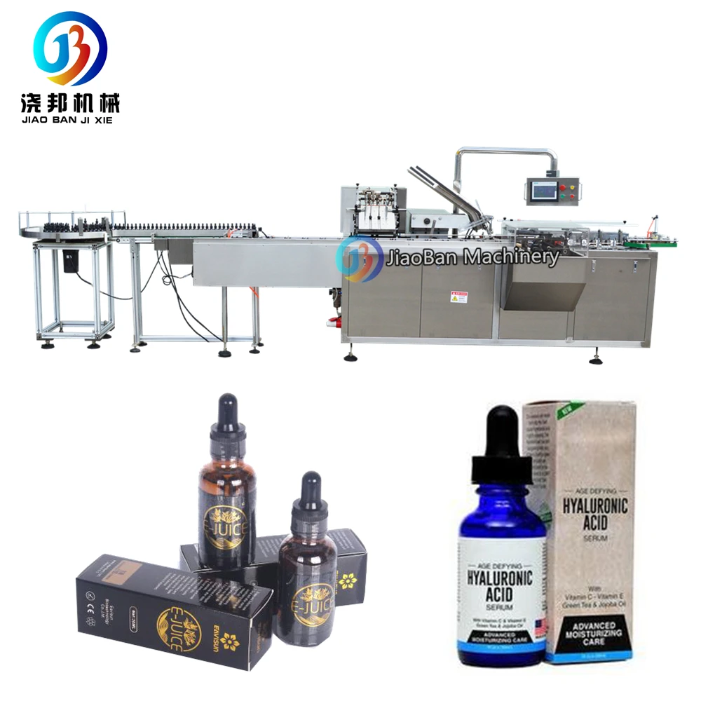 JB-120WZ Automatic box 25ml glass bottle packing perfume vials cartoning machine