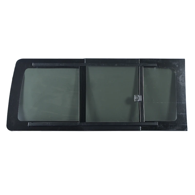 Factory wholesale front middle side hiace window car van sliding windows with frame