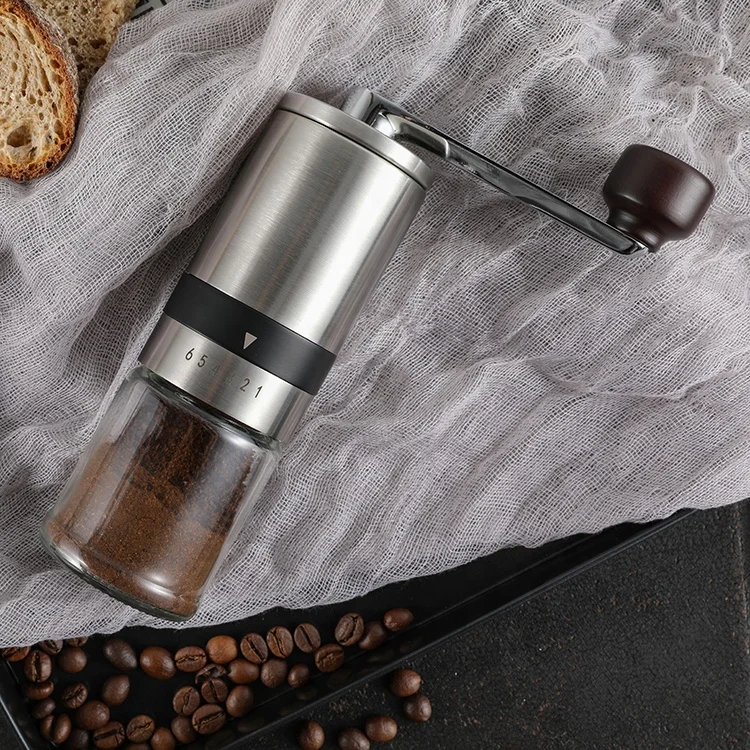 Commercial Coffee Bean Grinder Manual Portable Hand Crank Stainless Steel Ceramic Burr Espresso Coffee Grinders