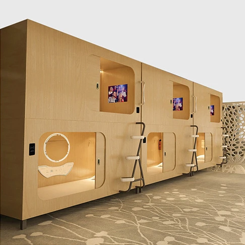 Durable Steel Fashion Capsule Bunk Bed Single Double Soundproof Capsule Hotel Bunk Bed Hotel And Hostel Capsule Space Bed