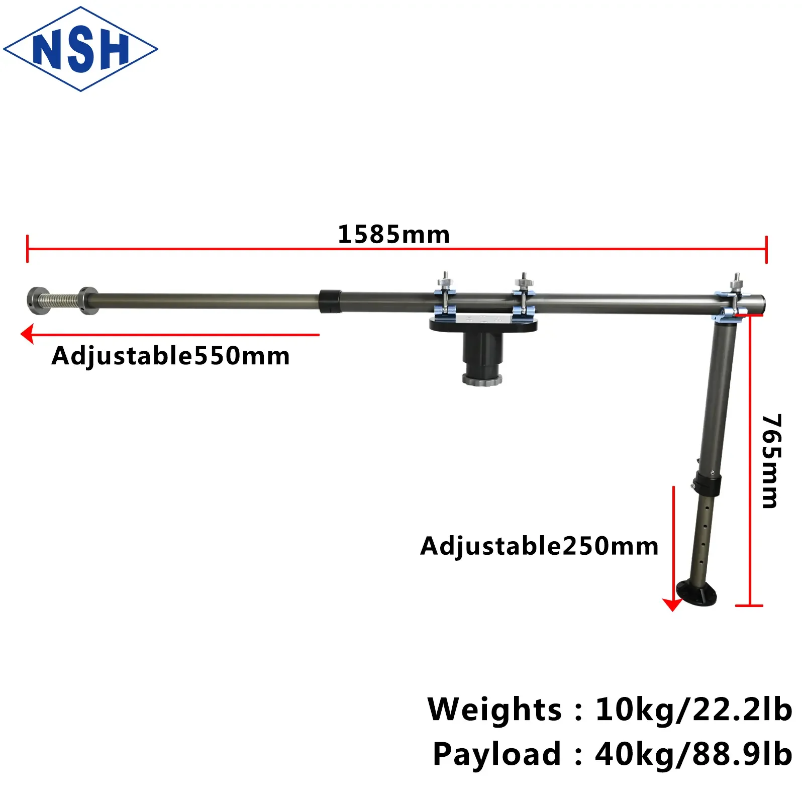 NSH Professional Heavy Duty Camera Crane Cross Arm Camera Jib For Video Shoot