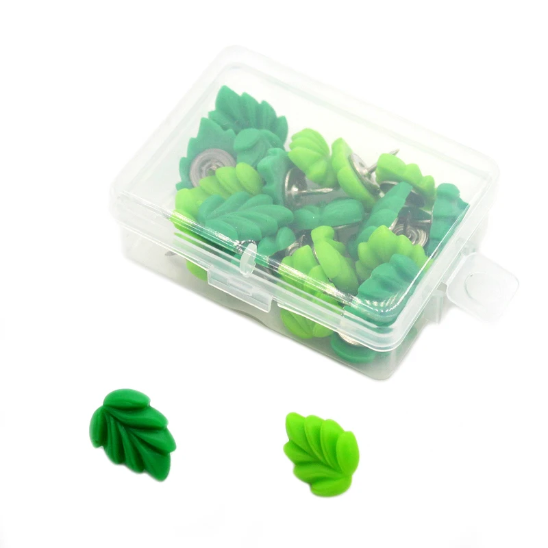 20PCS Leaf Shape Quality Colored Push Pins  CuteThumbtacks Office School Custom DIY Push Pins