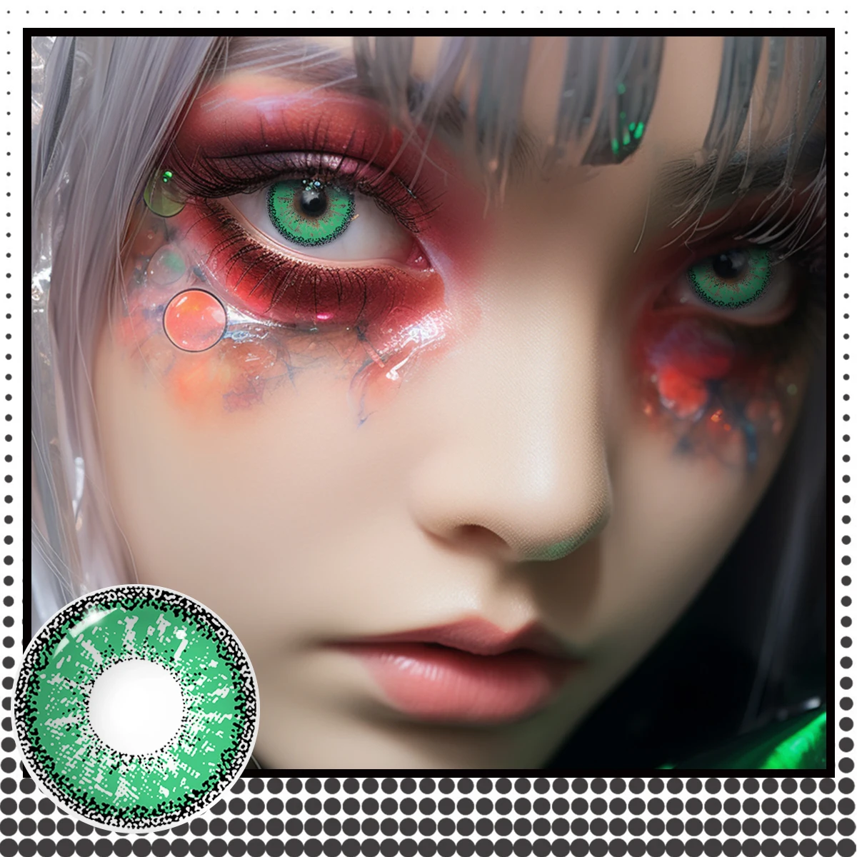 Lalens Popular Game Anime Cosplay Soft Contact Lenses Wholesale Half Yearly 14.5MM Eye Colored Contact Lenses With Prescription