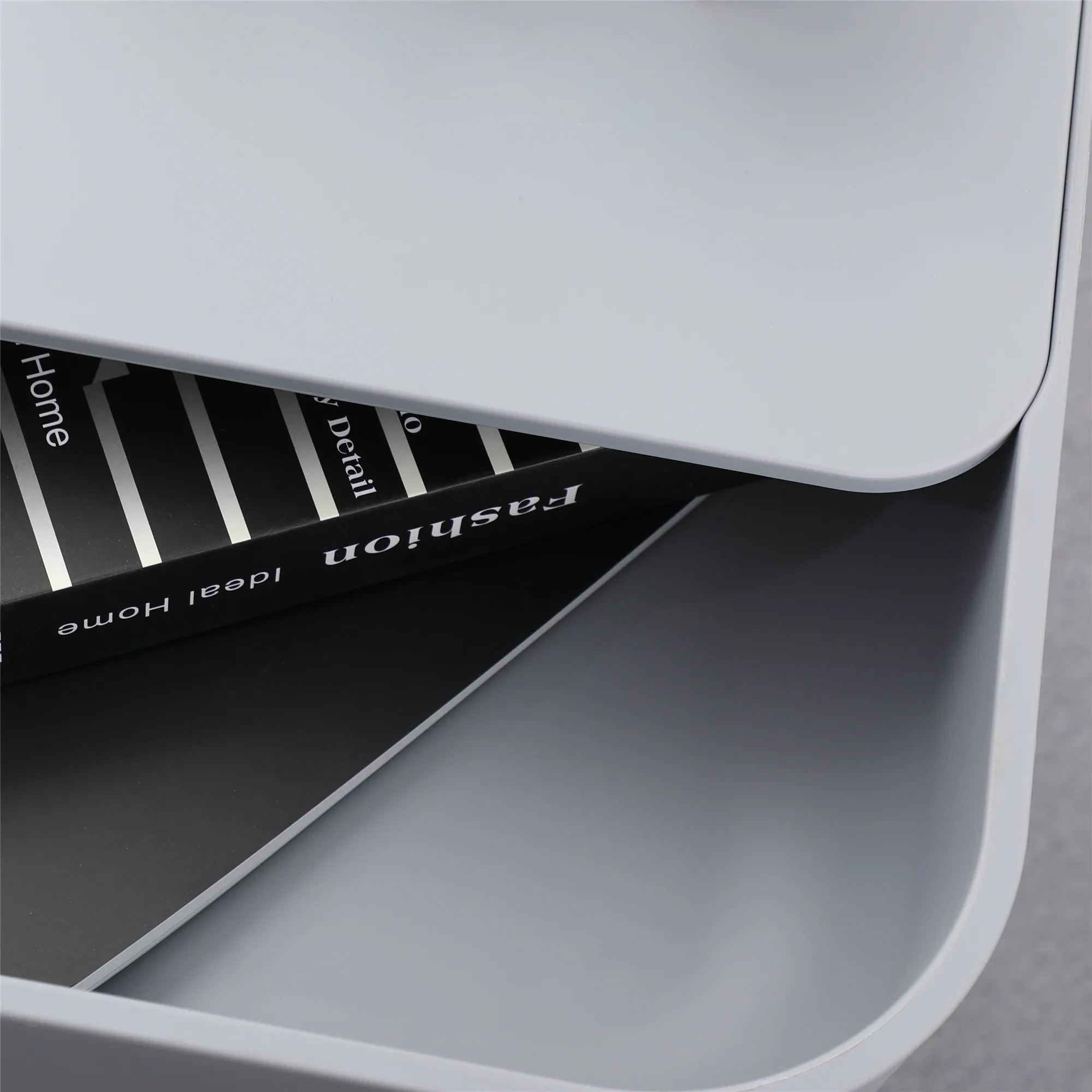 Hot Sale Space Saving Minimalist Home Furniture Small White Coffee Nordic Sofa Side Table For Living Room Modern