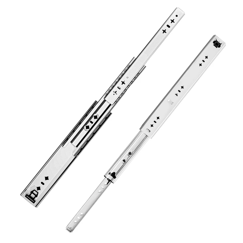 AOLISHENG 53mm Ball Bearing Three Fold Full Extension Slide Rails Industrial Cabinet Heavy Duty Drawers slides