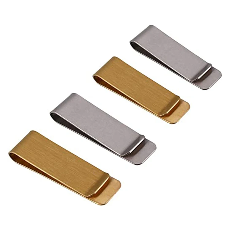 Wholesale Custom Personalized Logo Cheap Classic Stainless Metal  Money Clip Dollar Clamp Easy Carry Cash Holder