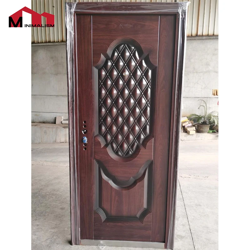 Cheap Wooden Internal Door Design Interior Doors With Frame For Bedroom Apartment 6 Panel Villa Main Entrance Door