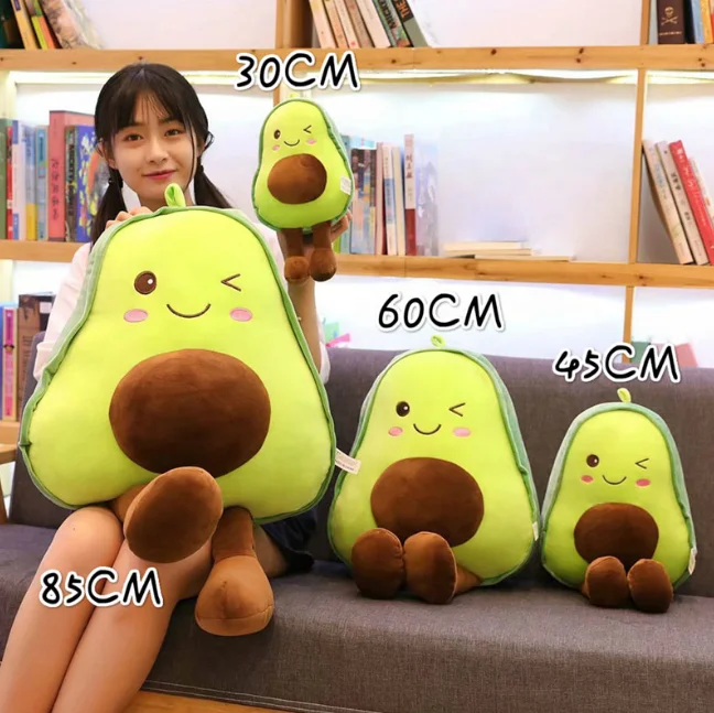 30cm Cute Soft Stuffed Avocado Fruit Plush Toy Cartoon Plant Avocado Plush Doll Boy Girl Anti-stress Pad Pillow Gift