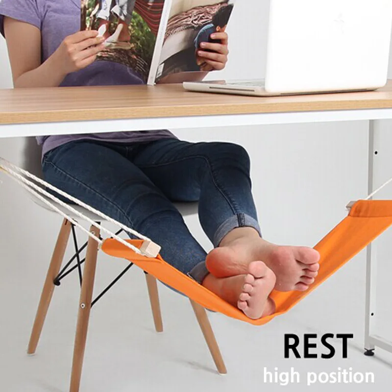 
Portable Mini Office Home Foot Hammock Rest Stand Adjustable Desk Feet Hammock 