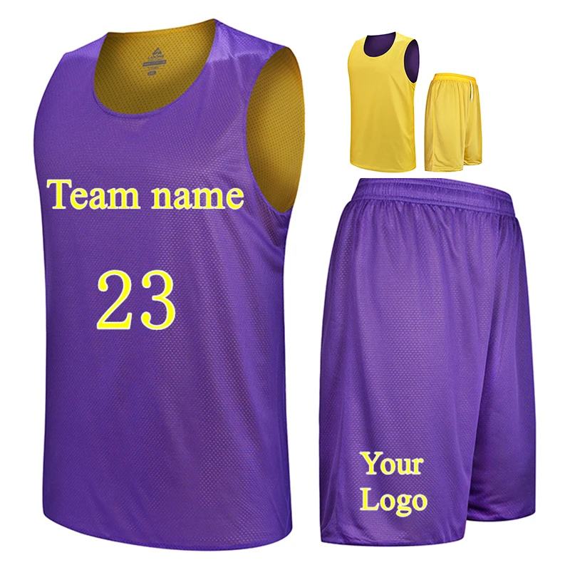 Cheaper Factory Price Reversible Basketball Jersey Sport Uniform Mesh Blue Basketball Jersey