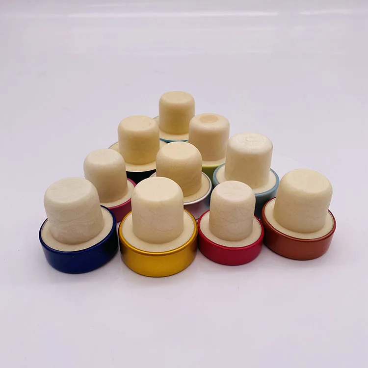 Good Quality Custom Wooden Bottle Cap Oil Stopper Polymer Cap Wine Cork Cap Factory Direct Sale